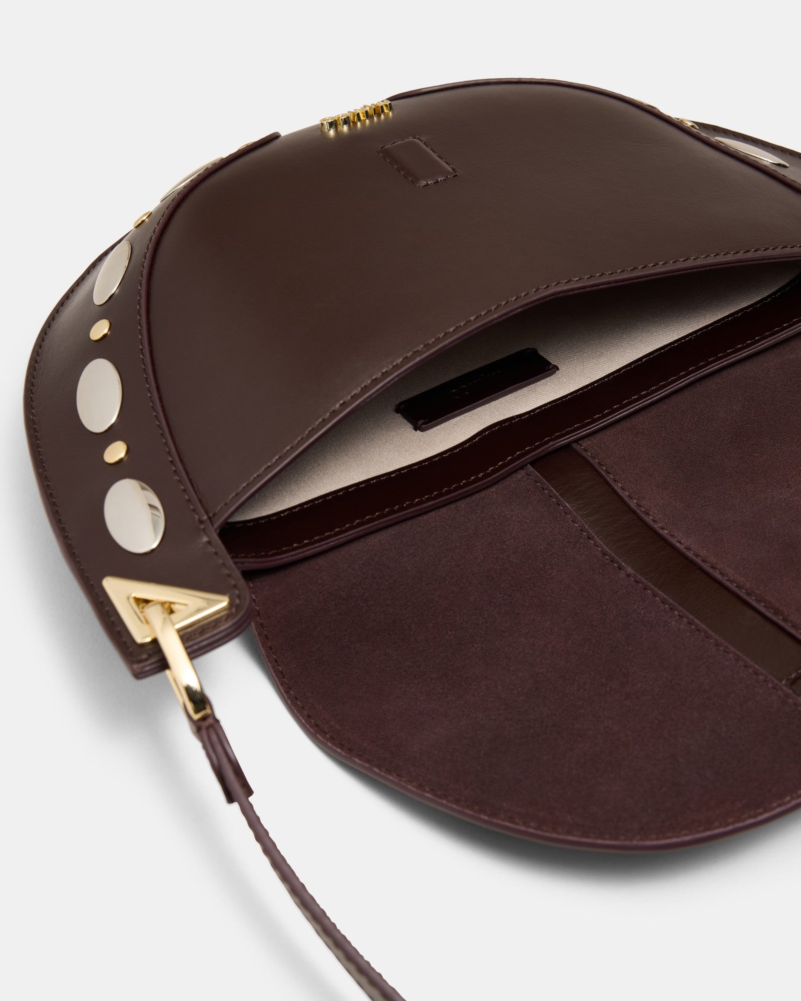 Dolly Studded Shoulder Bag - Brandy