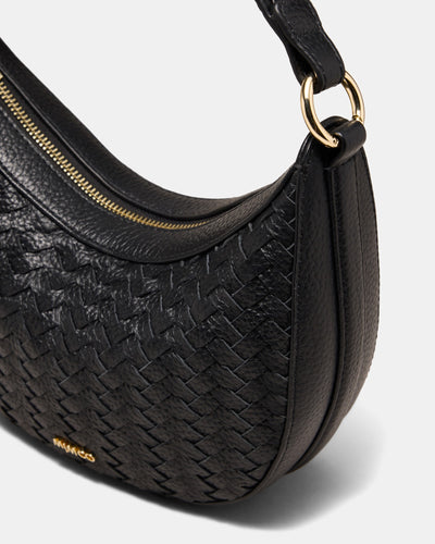 Luna Mini Crescent Bag - Black