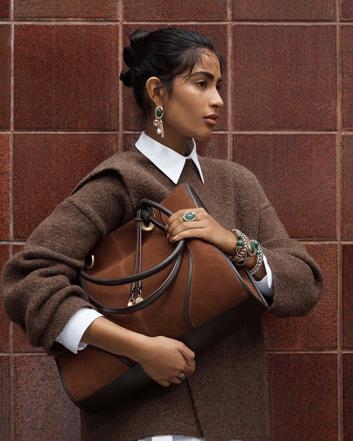 Shield Tote Bag - TOFFEE