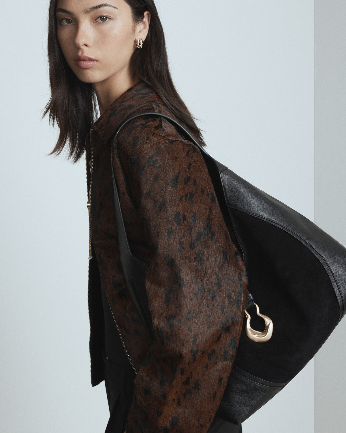 Shield Hobo Bag - Black