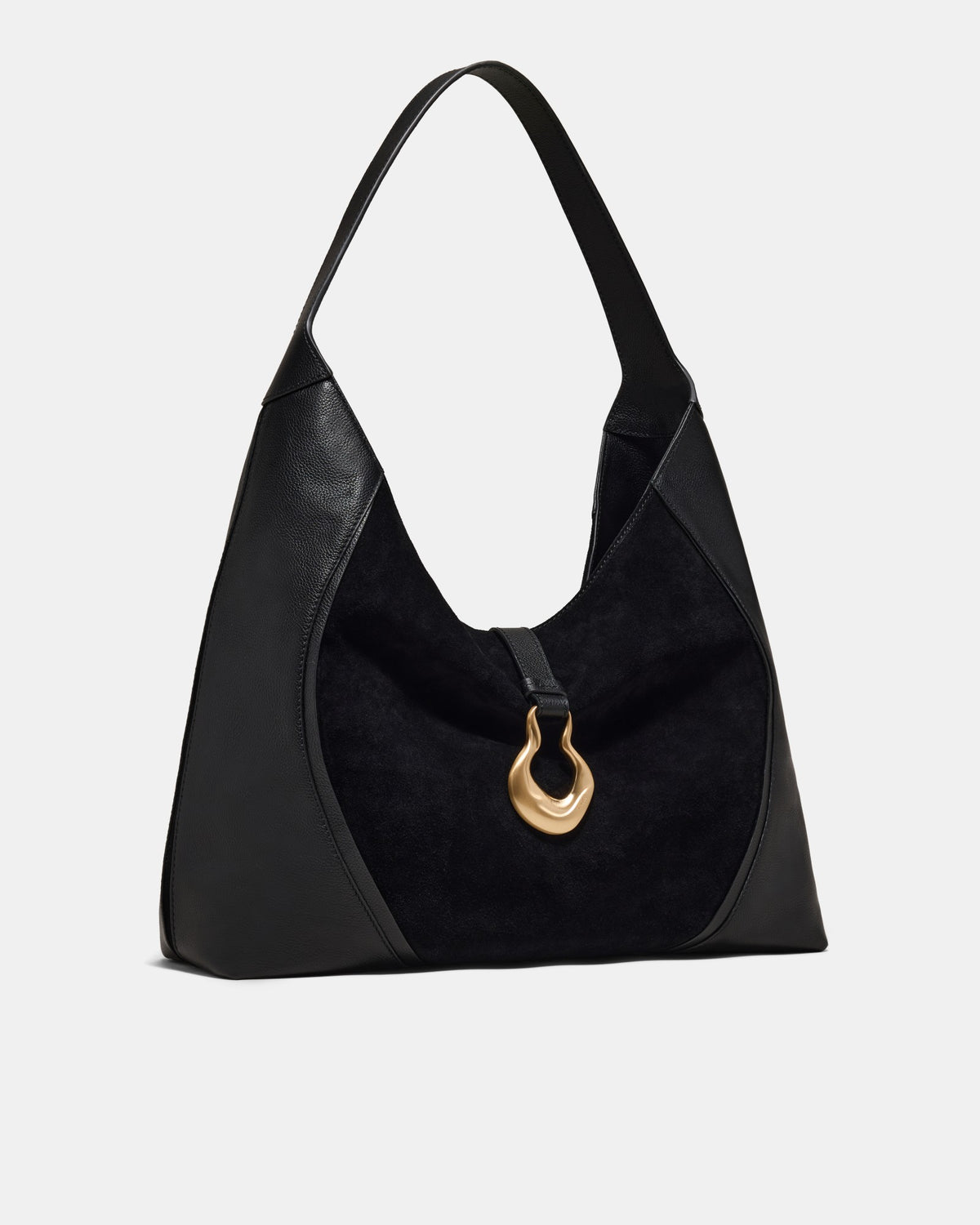 Shield Hobo Bag - Black