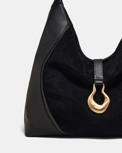 Shield Hobo Bag - Black