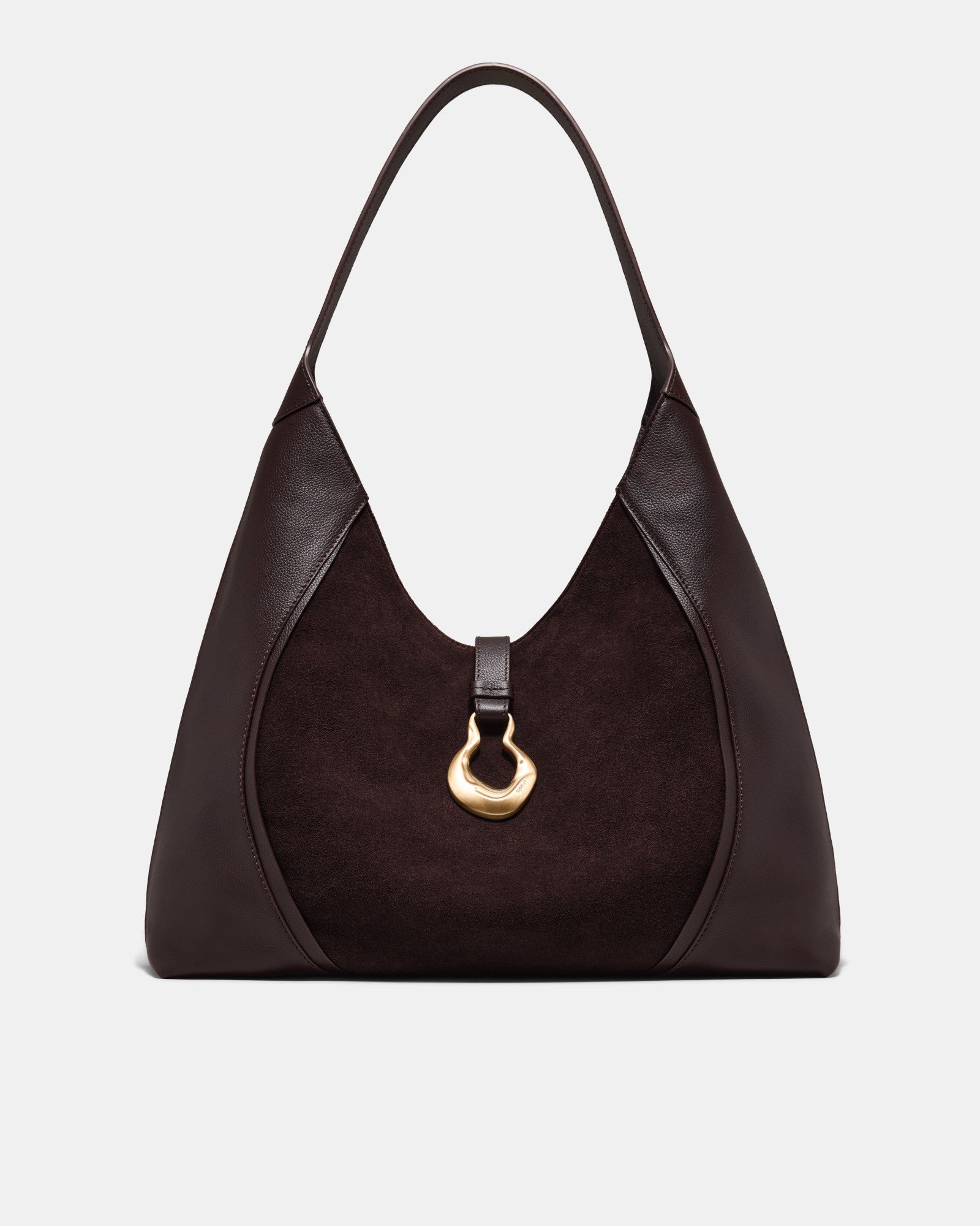 Shield Hobo Bag - Bitter Chocolate