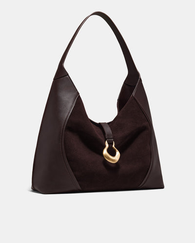 Shield Hobo Bag - Bitter Chocolate