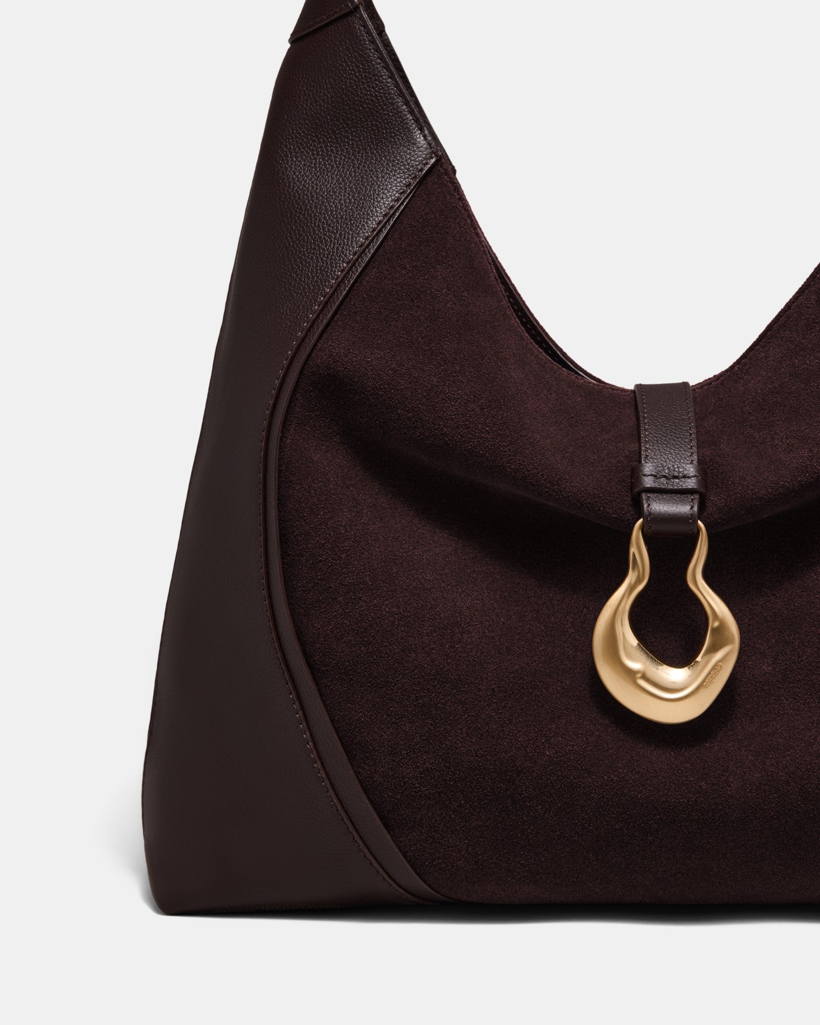 Shield Hobo Bag - Bitter Chocolate