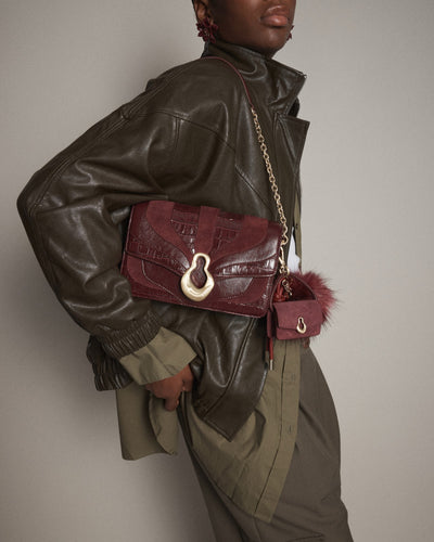 Shield Crossbody Bag - Merlot