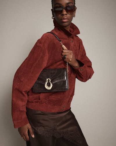 Shield Crossbody Bag - Bitter Chocolate