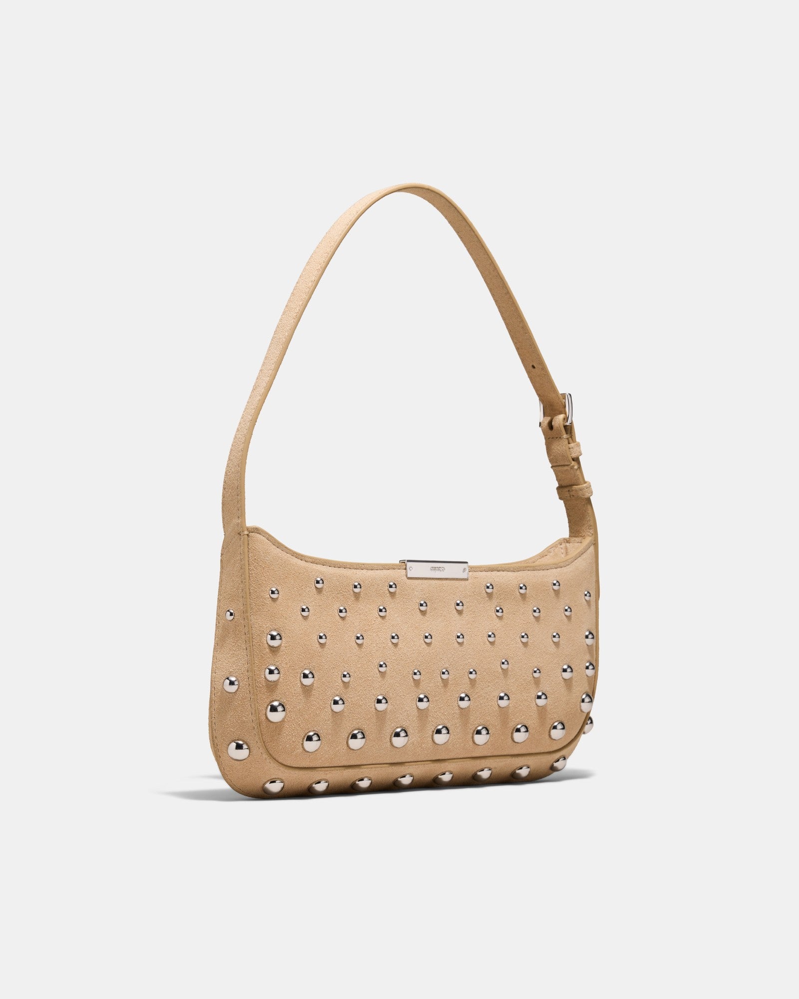 Cove Slim Studded Shoulder Bag - Sand