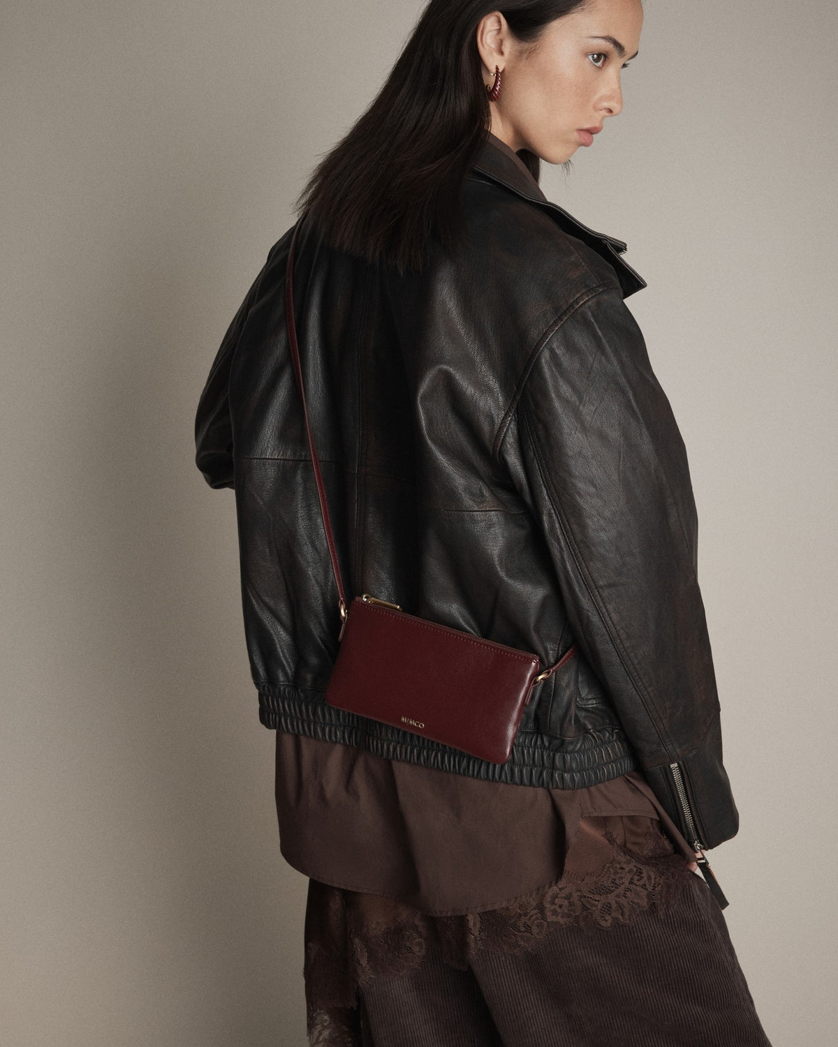 Rhiannon Pouch Crossbody Bag - Merlot