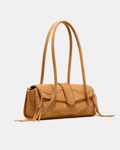 Sable Studded Shoulder Bag - Tan