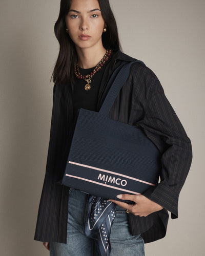 Blondie Boxy Tote Bag - Navy