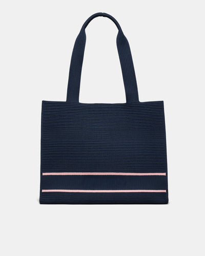 Blondie Boxy Tote Bag - Navy