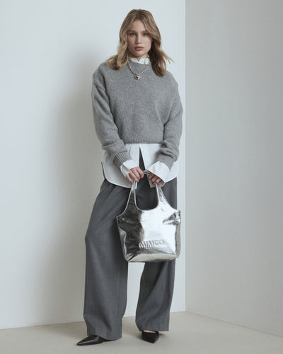 Brittany Mini Tote Bag - Silver