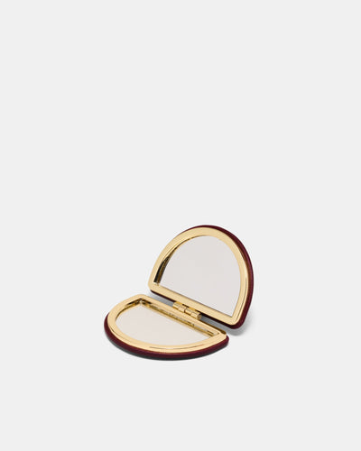 Lune Compact Mirror - Merlot