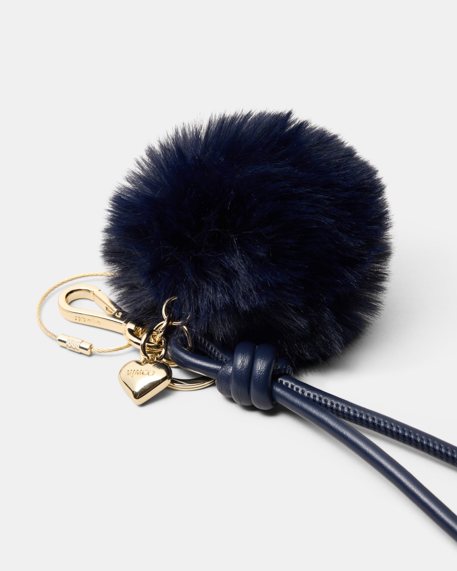 Fluffy Knot Bag Charm - Midnight