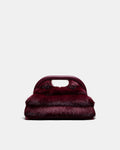 Faux Fur Frame Bag - Merlot
