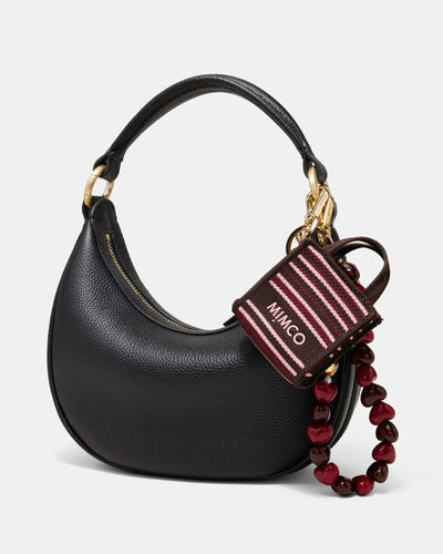 Blondie Mini Bag Charm - Chocolate Stripe