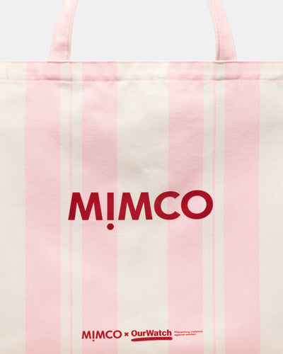 Mimco X Our Watch Tote Bag - Pink Stripe