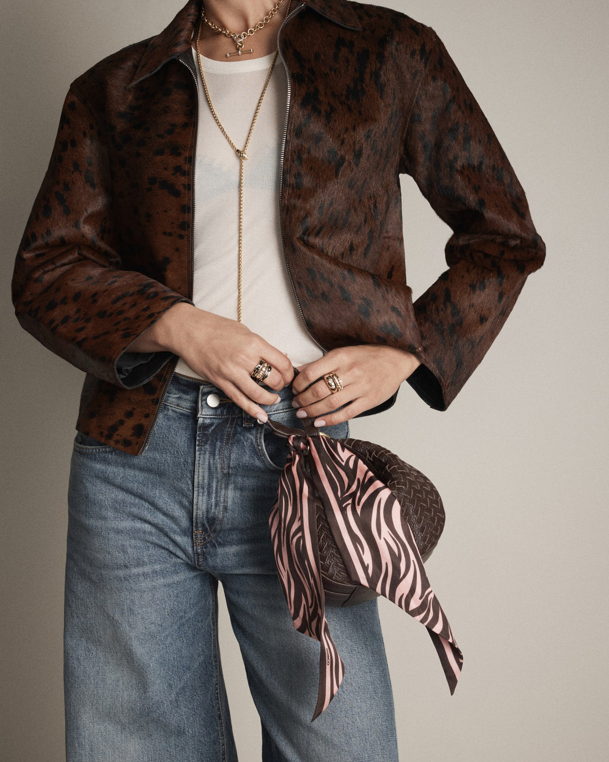 Zeleie Thin Scarf - Multicolour