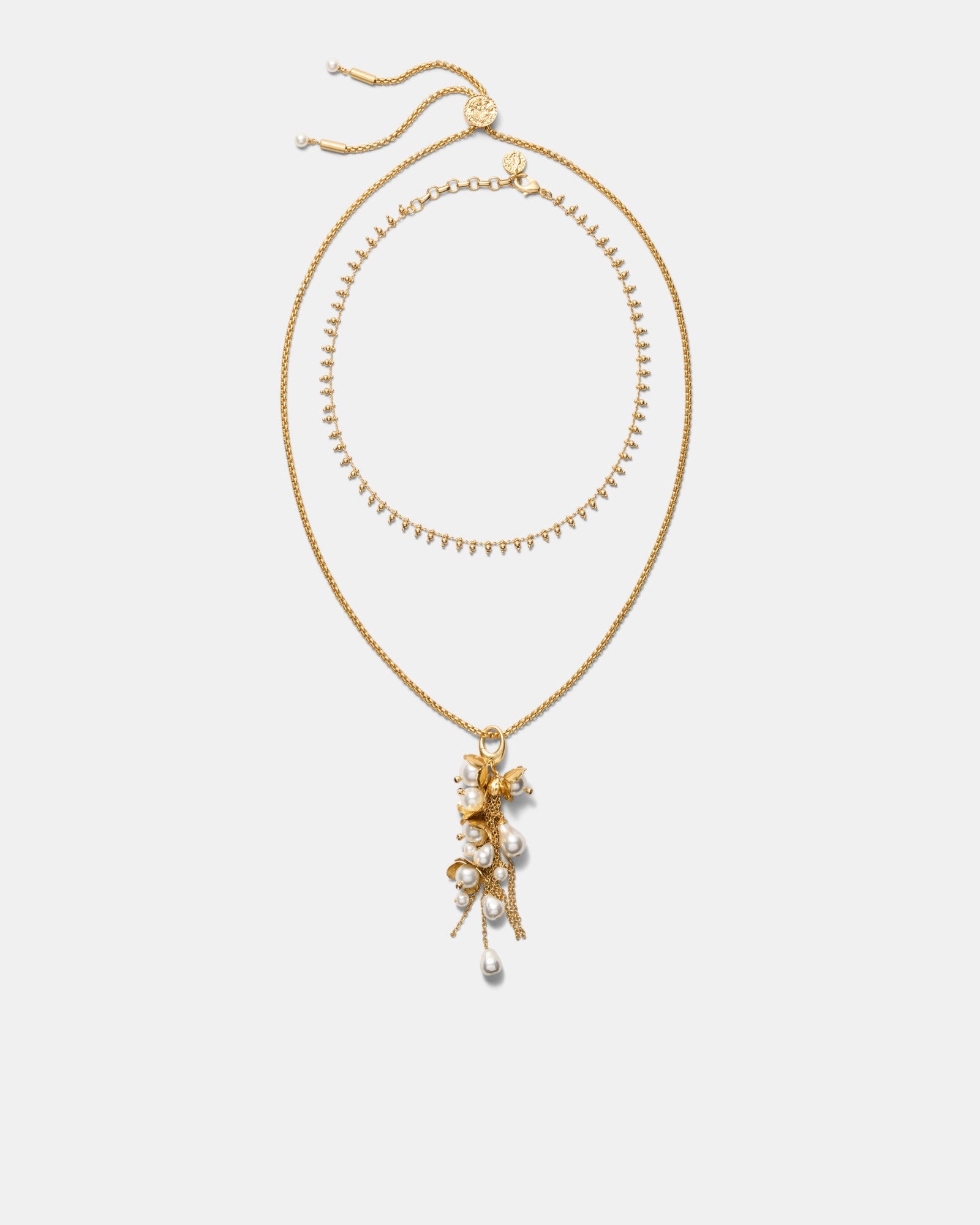 Florin Duo Necklace - Gold