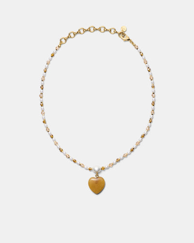 Heart And Seek Necklace - Rust