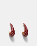 Calie Hoop Earrings - Bordeaux