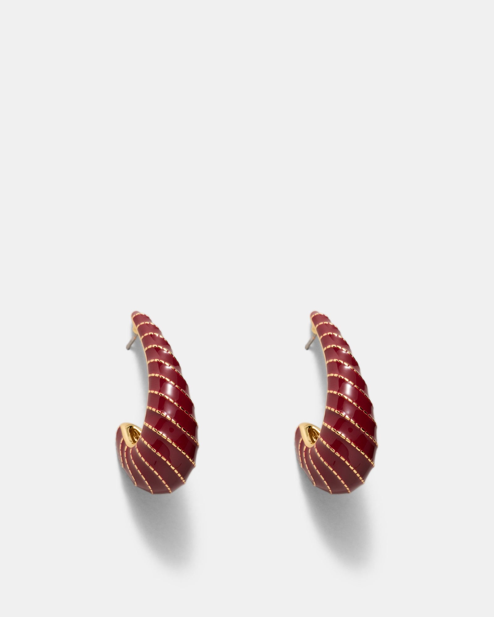 Calie Hoop Earrings - Bordeaux