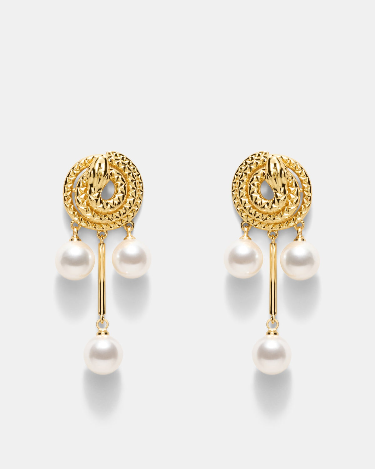 Serpentina Pearl Earrings - Pearl