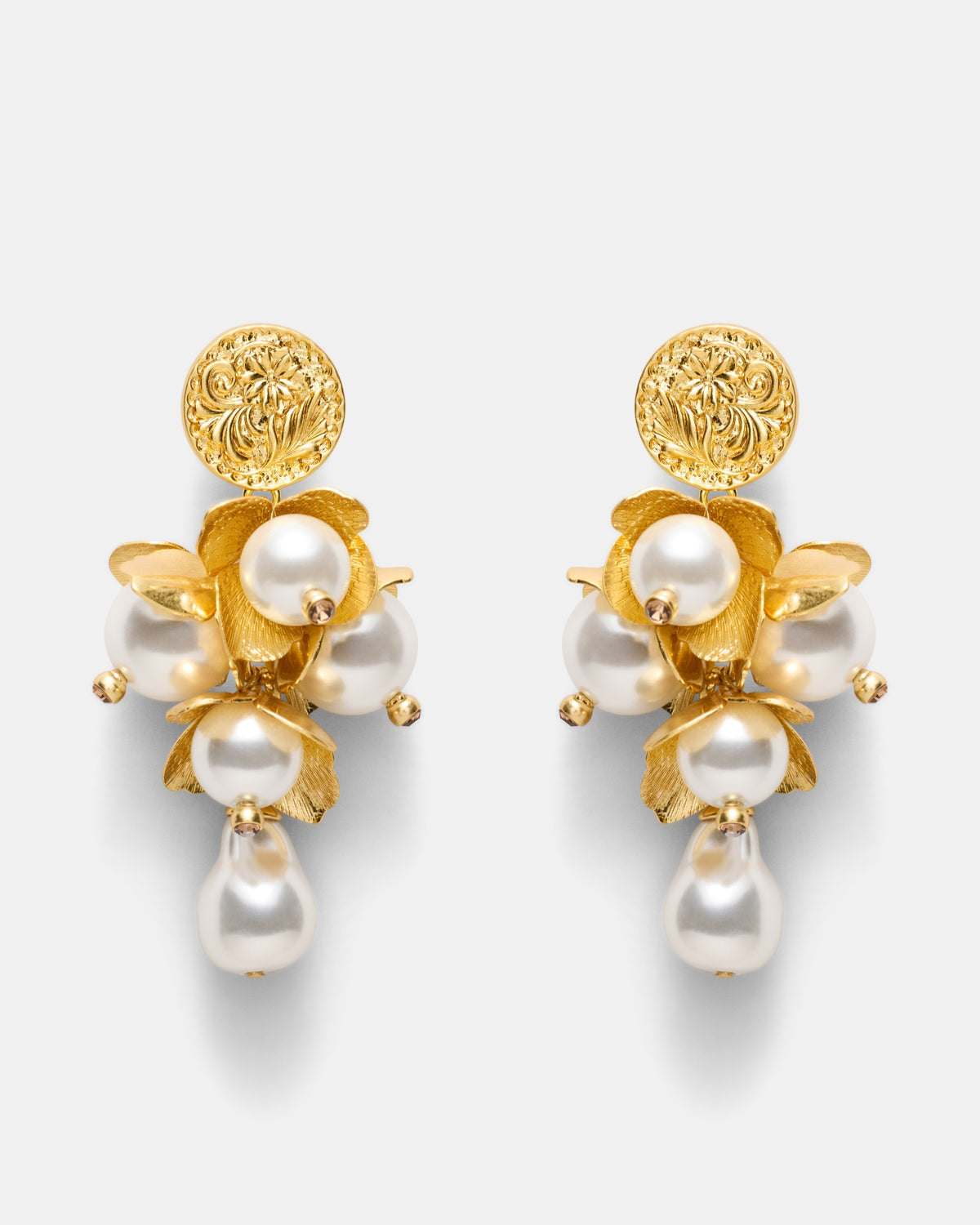 Florin Earrings - Gold