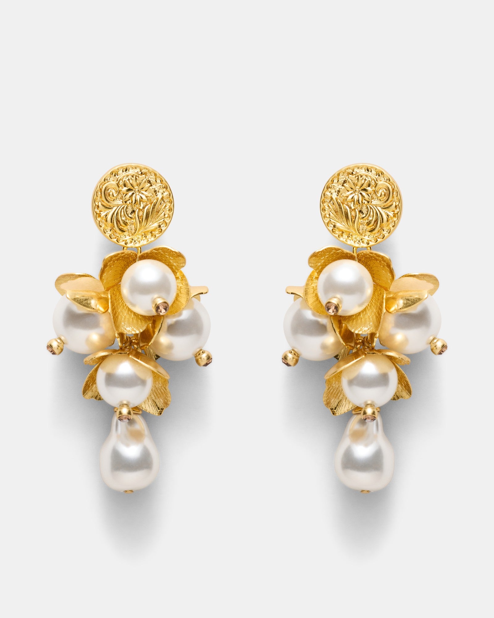 Florin Earrings - Gold