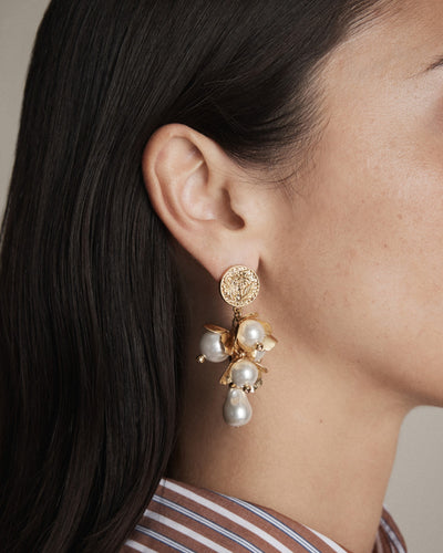 Florin Earrings - Gold