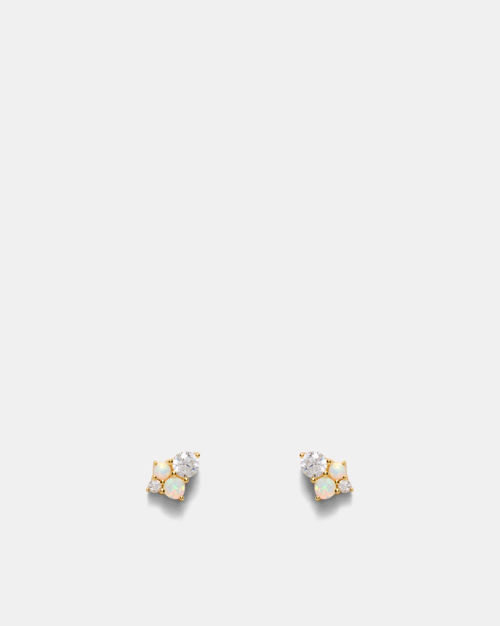 Opalescent Stud Earrings - Gold
