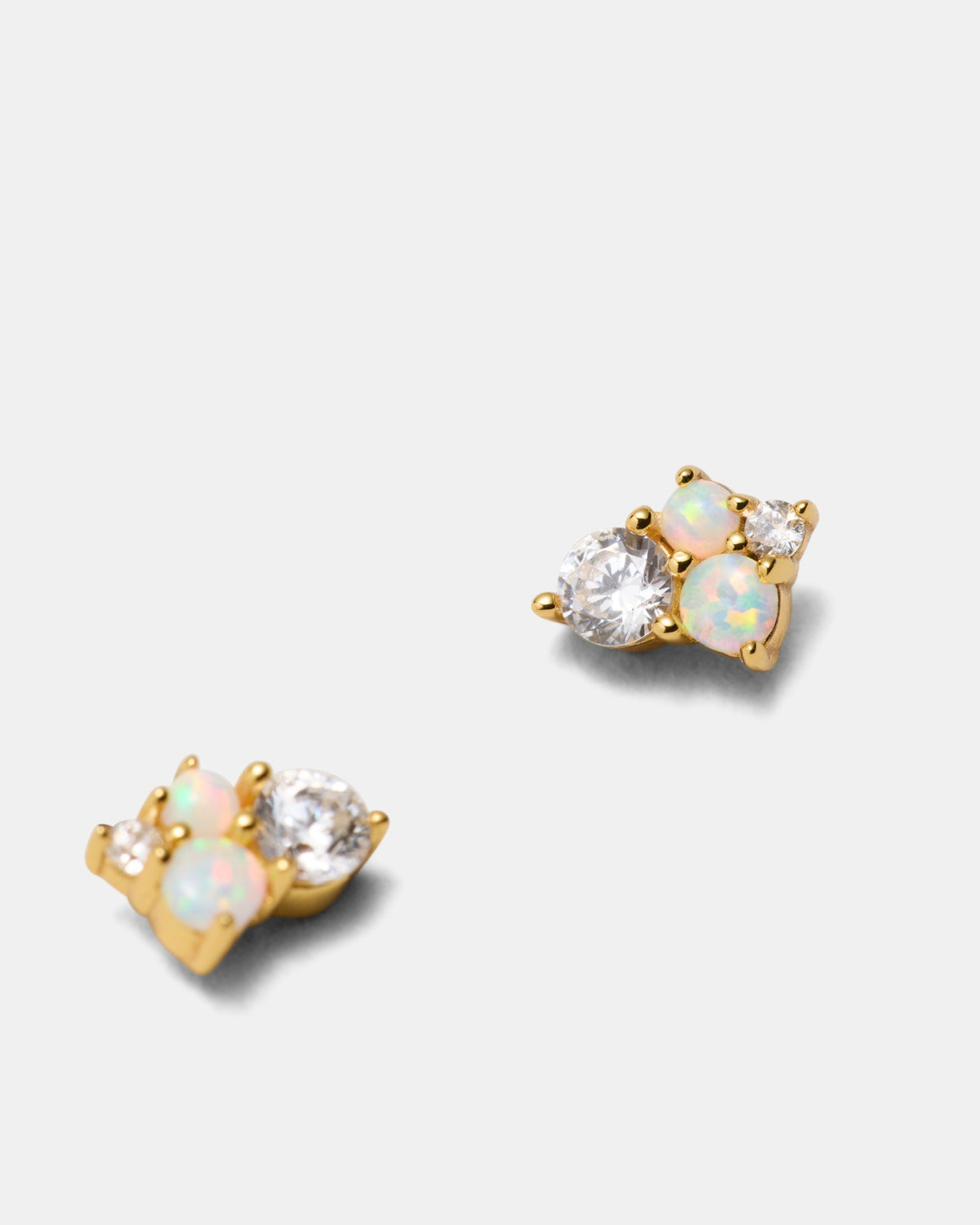 Opalescent Stud Earrings - Gold
