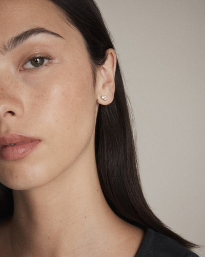 Opalescent Stud Earrings - Gold