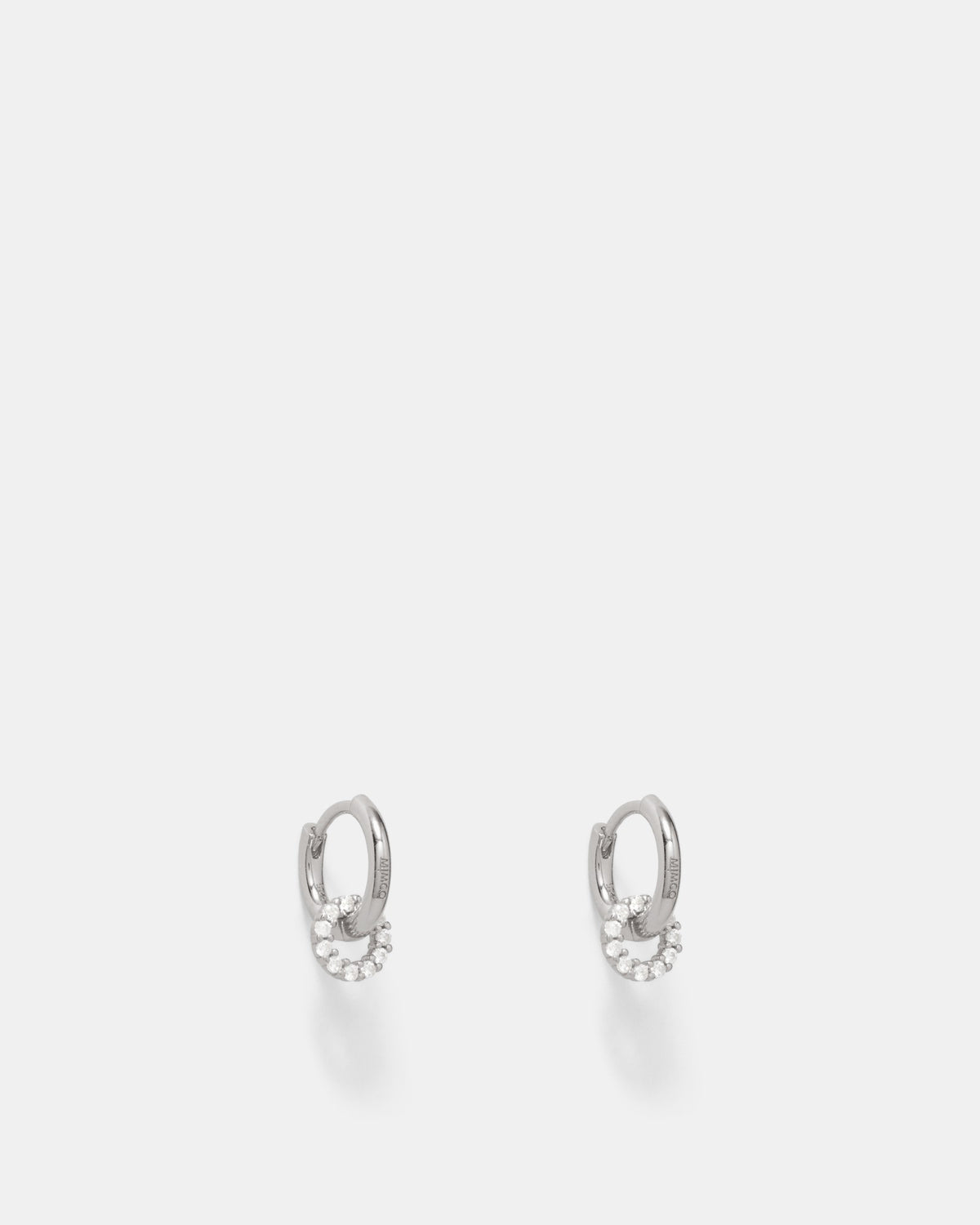 Nimbus Charm Hoop Earrings - Silver