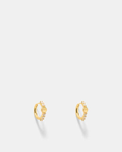 Nimbus Huggie Hoop Earrings - Gold