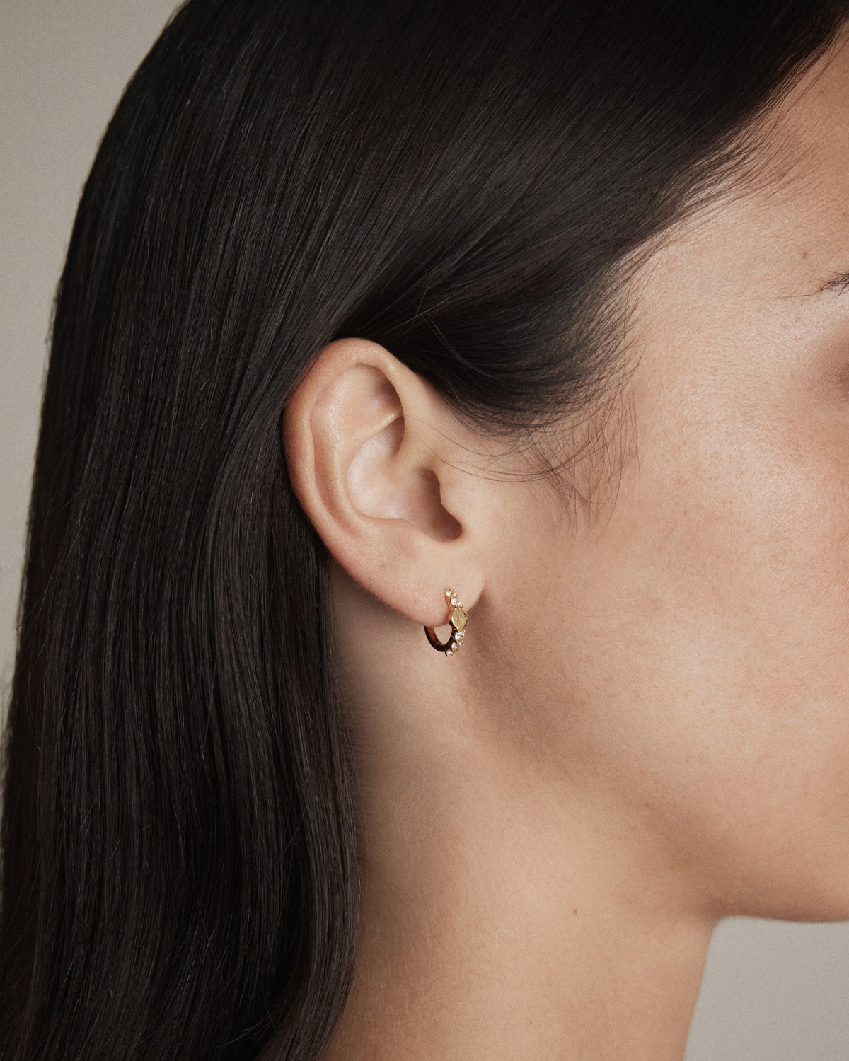 Nimbus Huggie Hoop Earrings - Gold