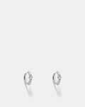 Nimbus Huggie Hoop Earrings - Silver
