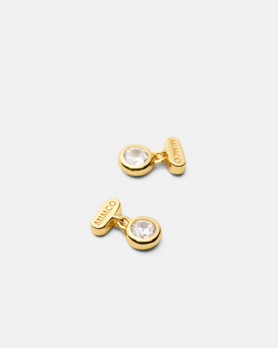 Glint Charm Stud Earrings - Gold