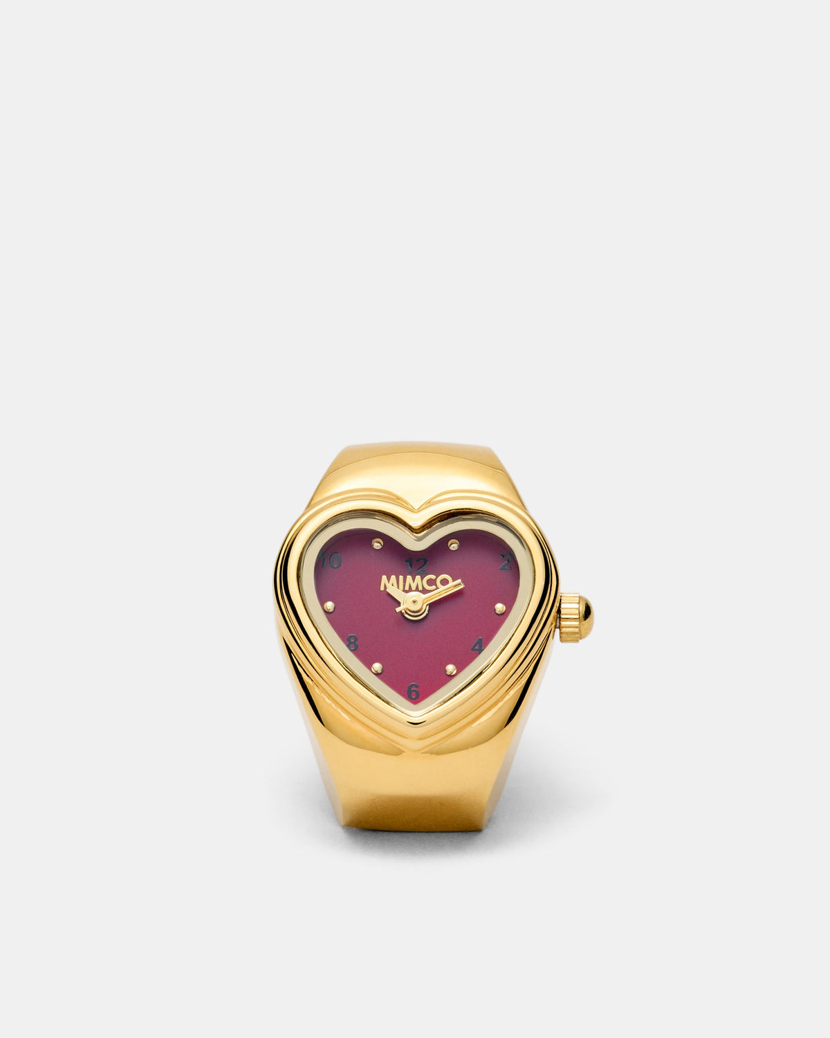 Heart Watch Ring - Bordeaux