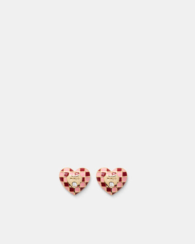 Dylan Heart Stud Earrings - Rose