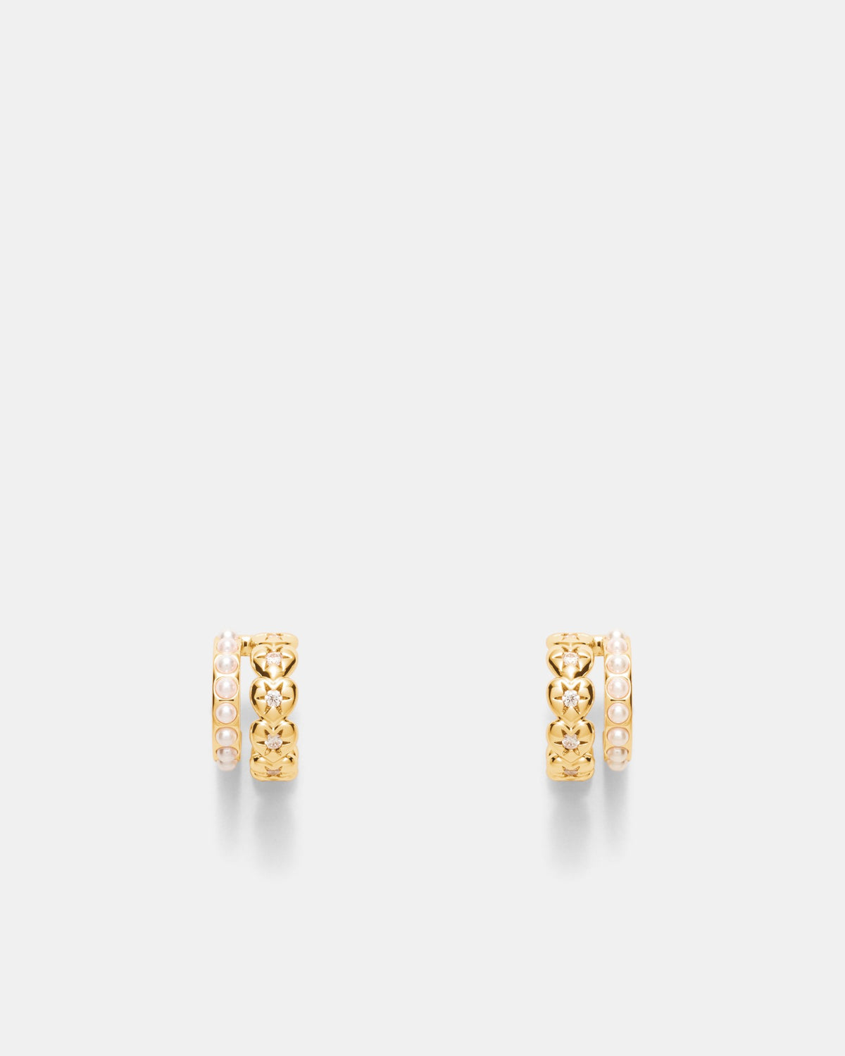 Westlyn Heart Duo Hoop Earrings - Gold