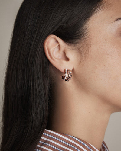 Westlyn Heart Duo Hoop Earrings - Rose Gold