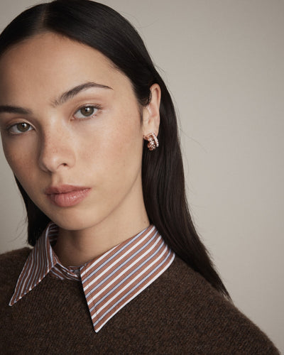 Westlyn Heart Duo Hoop Earrings - Rose Gold