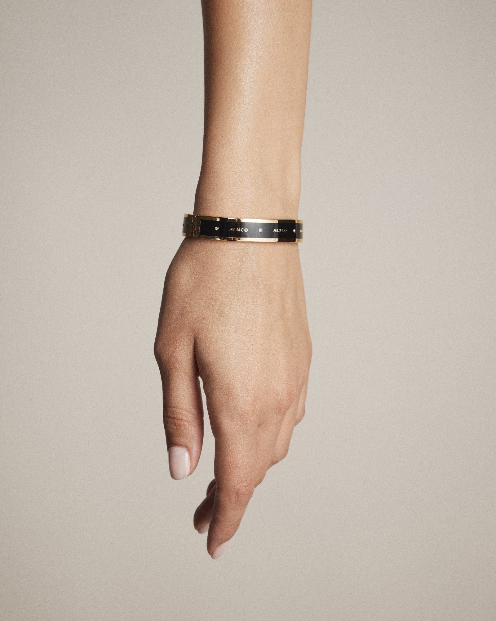 Enamour Wide Bangle - Black