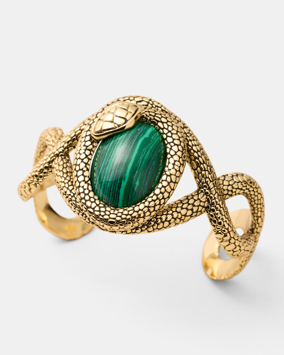 Serpentina Cuff Bracelet - Malachite