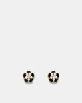 La Fleur Stud Earrings - Black