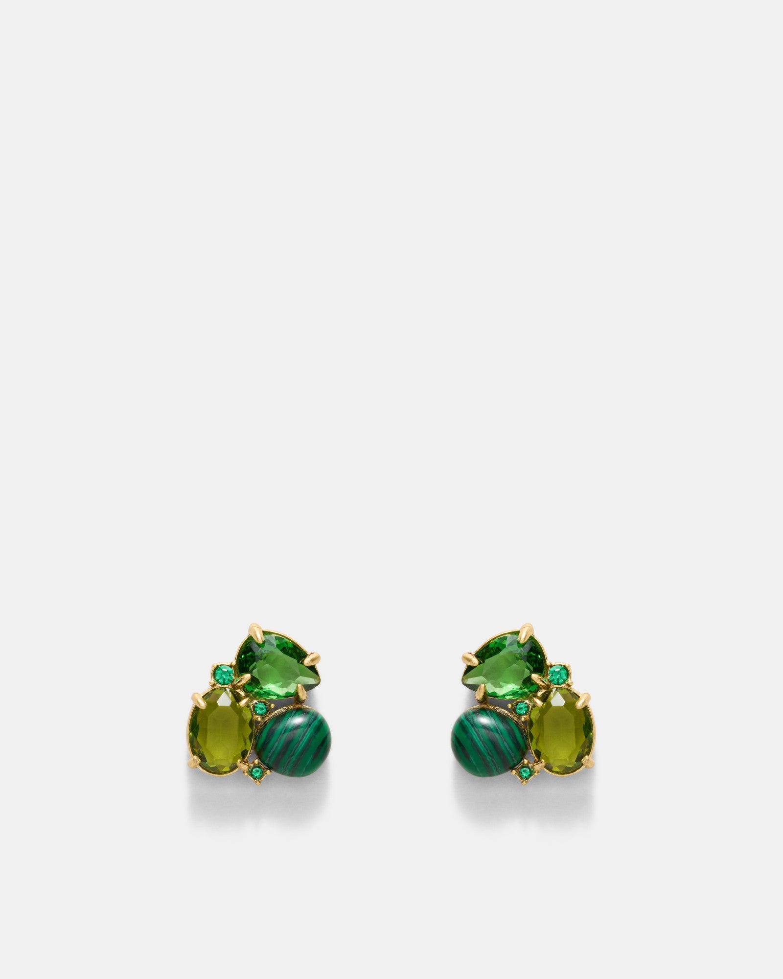 Goddess Stud Earrings - Malachite