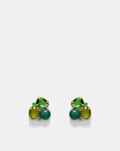 Goddess Stud Earrings - Malachite