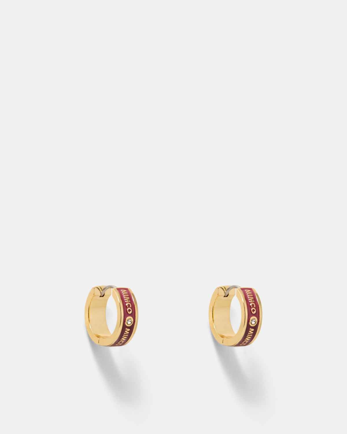 Enamour Huggie Earrings - Bordeaux
